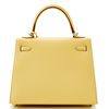 Hermès Kelly Sellier 25 Jaune Poussin Epsom PHW