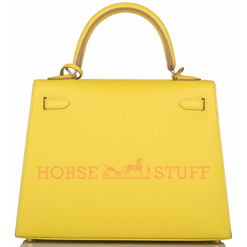 Hermès Kelly Sellier 25 Lime Epsom GHW