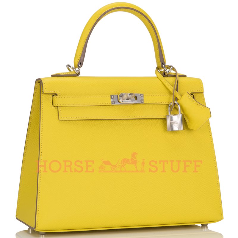 Hermès Kelly Sellier 25 Lime Epsom PHW