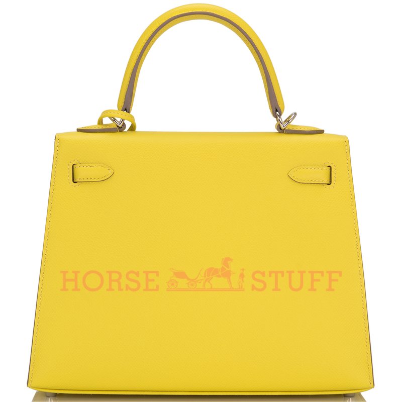 Hermès Kelly Sellier 25 Lime Epsom PHW