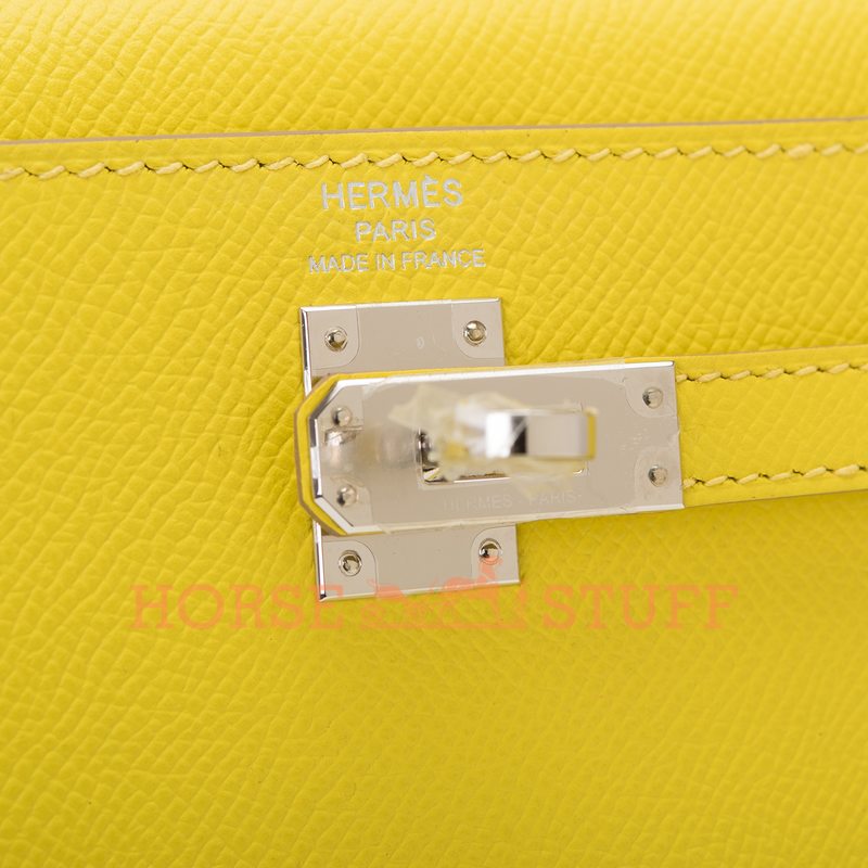 Hermès Kelly Sellier 25 Lime Epsom PHW