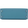 Hermès Kelly Sellier 25 Limited Edition Tricolor Blue Jean / Ecorce / Sesame Epsom PHW