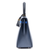 Hermès Kelly Sellier 25 Limited Edition Tricolor Blue Sapphire / Black / Blue Roi Epsom PHW