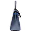 Hermès Kelly Sellier 25 Limited Edition Tricolor Blue Sapphire / Black / Blue Roi Epsom PHW