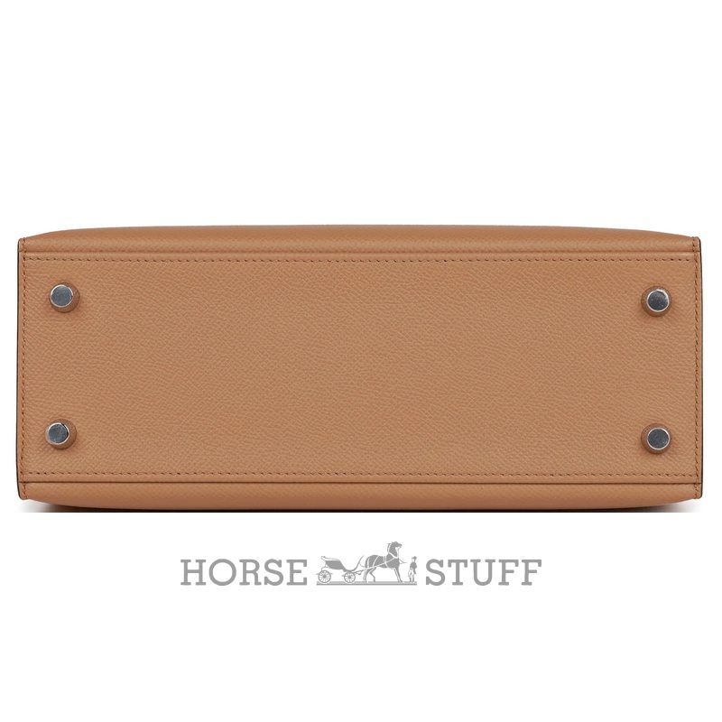 Hermès Kelly Sellier 25 Limited Edition Tricolor Chai / Lime / Mauve Sylvestre Epsom PHW