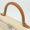 Hermès Kelly Sellier 25 Limited Edition Tricolor Craie / Mauve Pale / Gold Epsom PHW