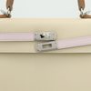 Hermès Kelly Sellier 25 Limited Edition Tricolor Craie / Mauve Pale / Gold Epsom PHW