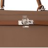 Hermès Kelly Sellier 25 Limited Edition Tricolor Etoupe / Alezan / Biscuit Epsom PHW