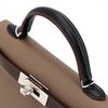 Hermès Kelly Sellier Mini II Limited Edition Tricolor Etoupe / Ebene / Black Epsom PHW