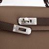 Hermès Kelly Sellier Mini II Limited Edition Tricolor Etoupe / Ebene / Black Epsom PHW