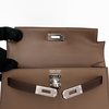 Hermès Kelly Sellier Mini II Limited Edition Tricolor Etoupe / Ebene / Black Epsom PHW