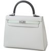 Hermès Kelly Sellier 25 Limited Edition Tricolor Gris Pale / Vert Fizz / Graphite Epsom PHW
