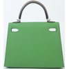 Hermès Kelly Sellier 25 Limited Edition Tricolor Vert Yucca / Vert Fizz / Etoupe Epsom PHW