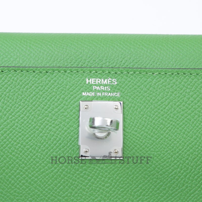 Hermès Kelly Sellier 25 Limited Edition Tricolor Vert Yucca / Vert Fizz / Etoupe Epsom PHW