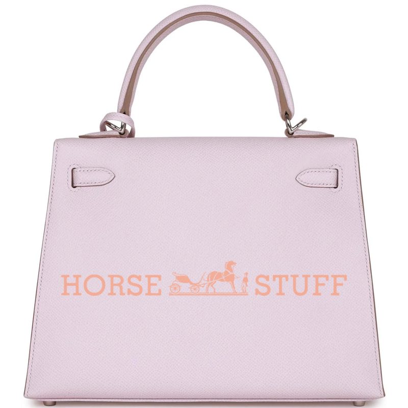 Hermès Kelly Sellier 25 Mauve Pale Epsom PHW