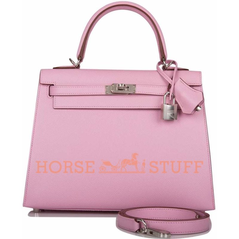 Hermès Kelly Sellier 25 Mauve Sylvestre Epsom PHW