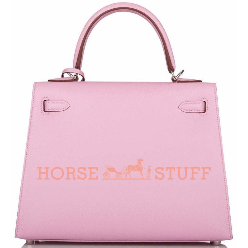 Hermès Kelly Sellier 25 Mauve Sylvestre Epsom PHW