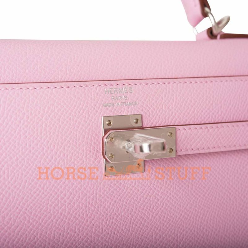 Hermès Kelly Sellier 25 Mauve Sylvestre Epsom PHW