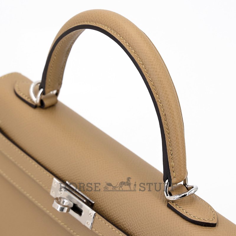 Hermes Kelly Sellier 25 Poussiere Epsom PHW