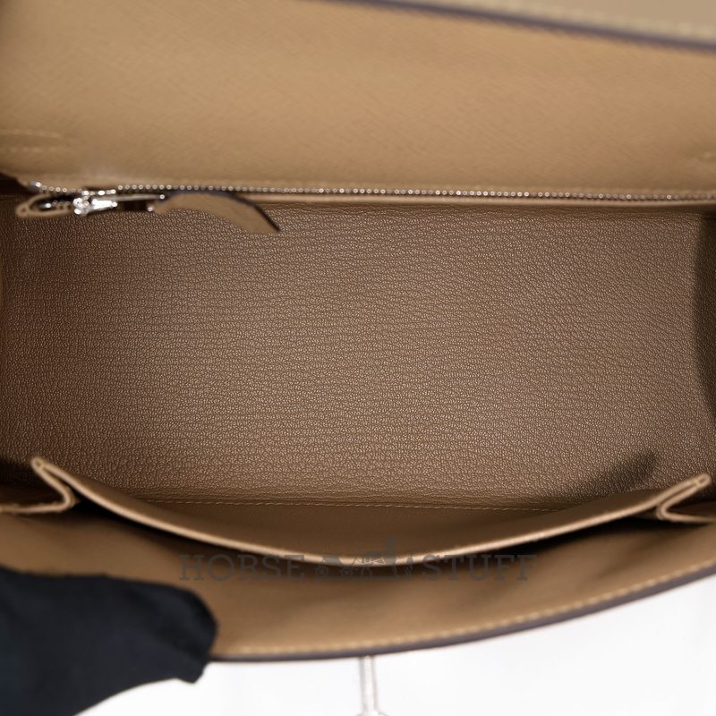 Hermes Kelly Sellier 25 Poussiere Epsom PHW