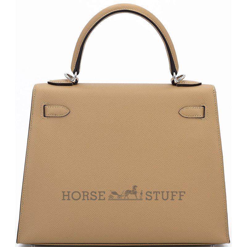 Hermes Kelly Sellier 25 Poussiere Epsom PHW