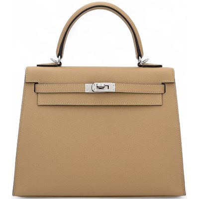 Hermes Kelly Sellier 25 Poussiere Epsom PHW