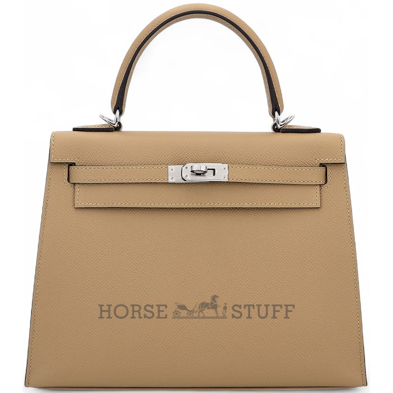 Hermes Kelly Sellier 25 Poussiere Epsom PHW