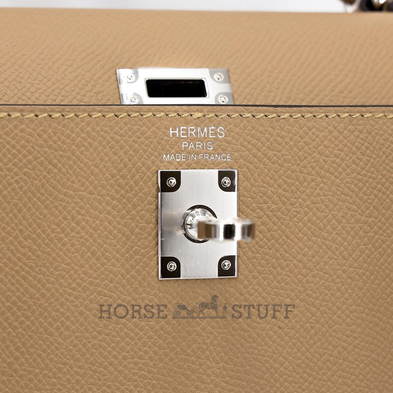Hermes Kelly Sellier 25 Poussiere Epsom PHW