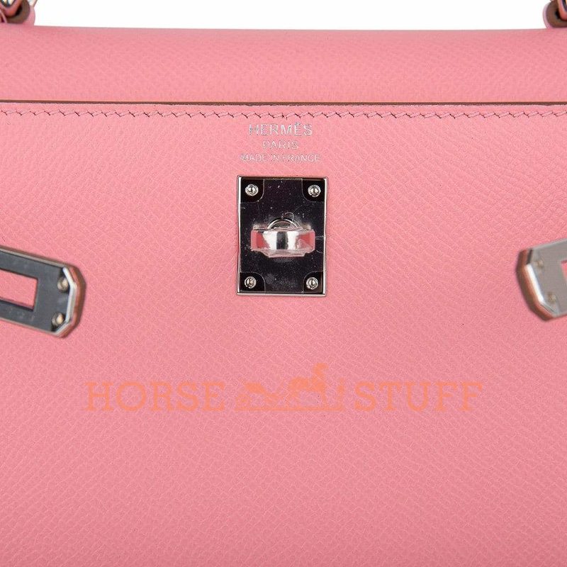 Hermès Kelly Sellier 25 Rose Confetti Epsom PHW