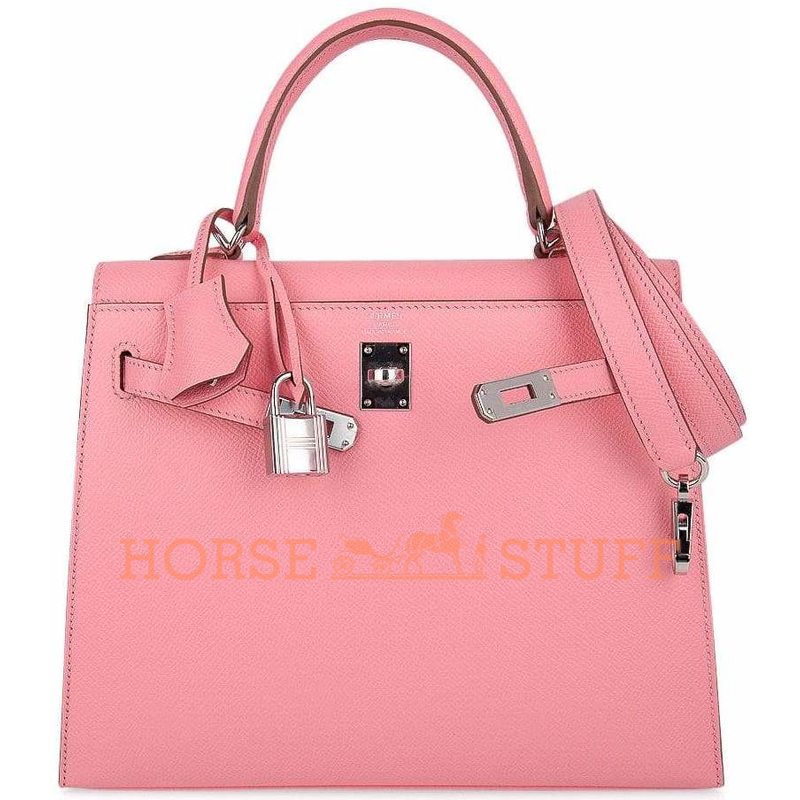 Hermès Kelly Sellier 25 Rose Confetti Epsom PHW