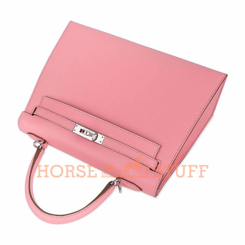 Hermès Kelly Sellier 25 Rose Confetti Epsom PHW