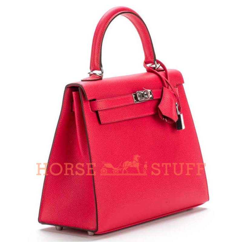 Hermès Kelly Sellier 25 Rose Extreme Epsom PHW