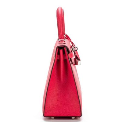 Hermès Kelly Sellier 25 Rose Extreme Epsom PHW
