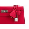 Hermès Kelly Sellier 25 Rose Extreme Epsom PHW