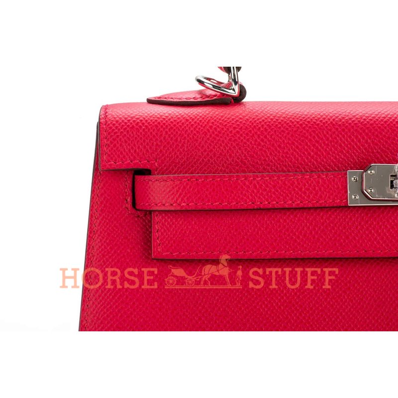 Hermès Kelly Sellier 25 Rose Extreme Epsom PHW