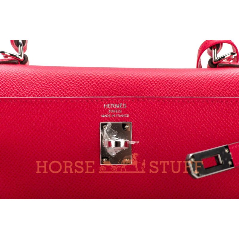 Hermès Kelly Sellier 25 Rose Extreme Epsom PHW