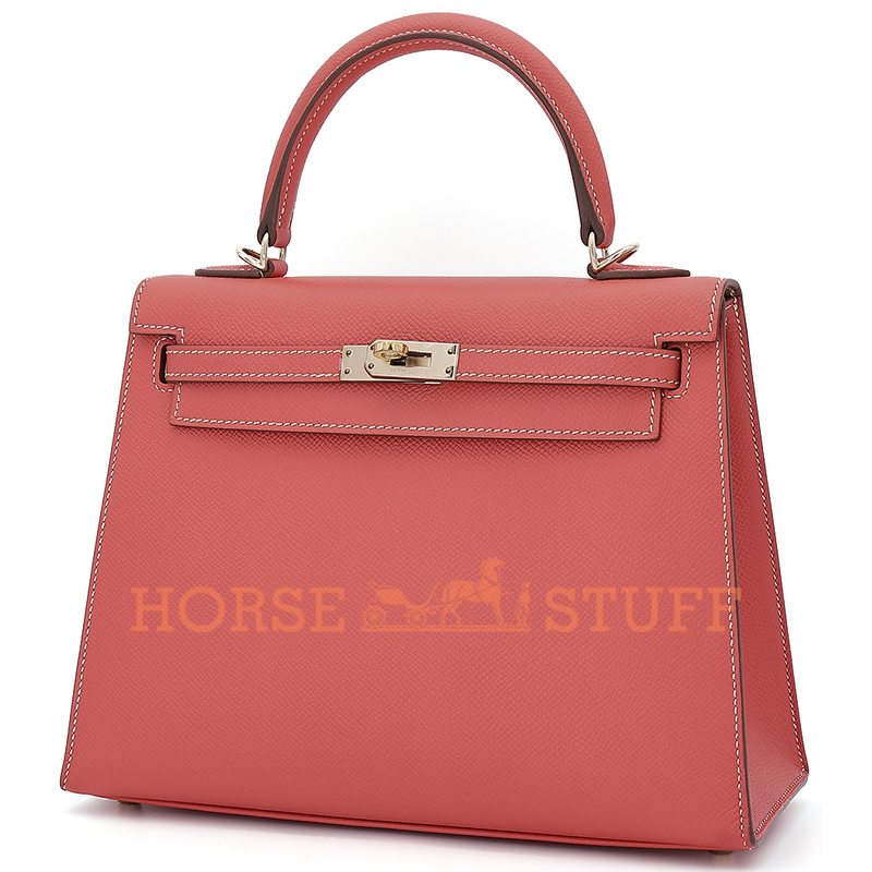 Hermès Kelly Sellier 25 Rose Jaipur Epsom GHW