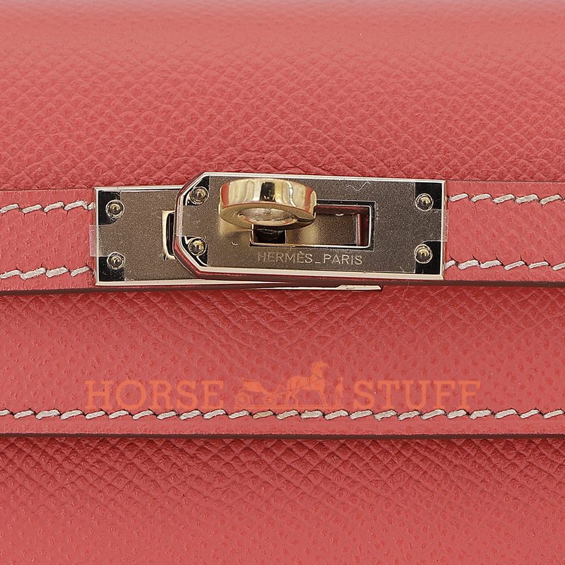 Hermès Kelly Sellier 25 Rose Jaipur Epsom GHW