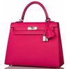 Hermès Kelly Sellier 25 Rose Mexico Epsom PHW