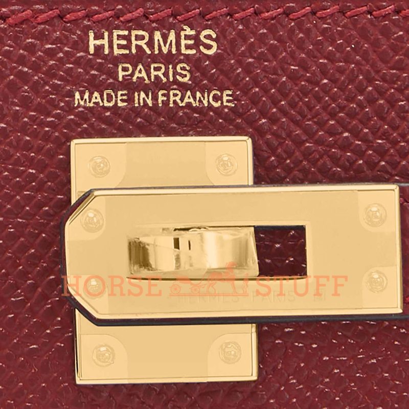 Hermès Kelly Sellier 25 Rouge H Epsom GHW