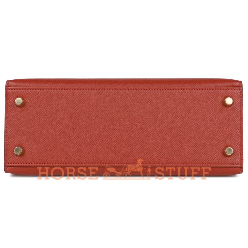 Hermès Kelly Sellier 25 Rouge Venetian Epsom GHW