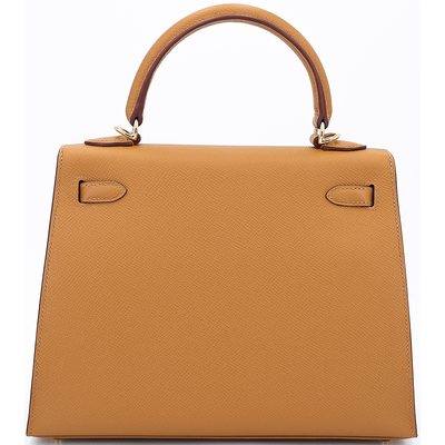 Hermès Kelly Sellier 25 Sesame Epsom GHW