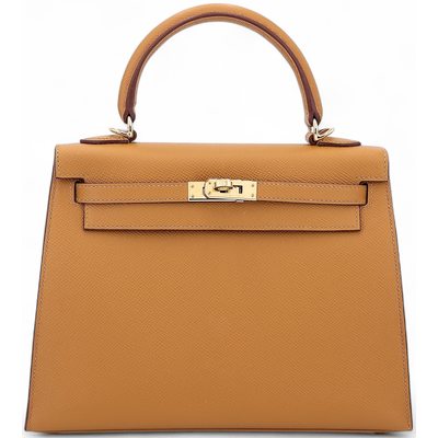 Hermès Kelly Sellier 25 Sesame Epsom GHW