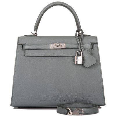 Hermès Kelly Sellier 25 Vert Amande Epsom PHW