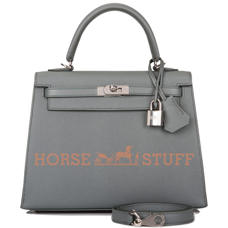 Hermès Kelly Sellier 25 Vert Amande Epsom PHW