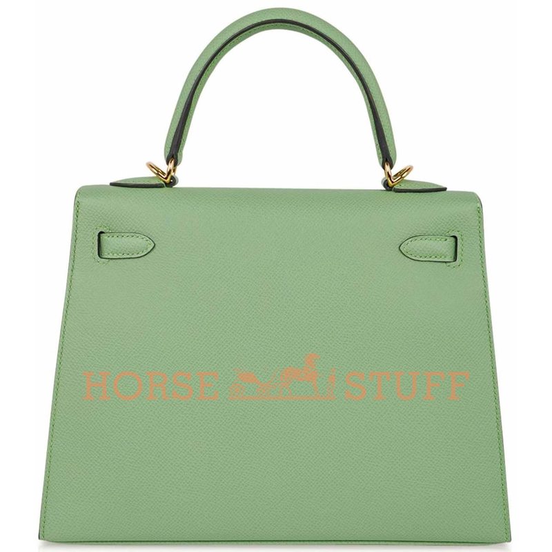 Hermès Kelly Sellier 25 Vert Criquet Epsom GHW