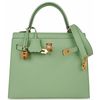 Hermès Kelly Sellier 25 Vert Criquet Epsom GHW