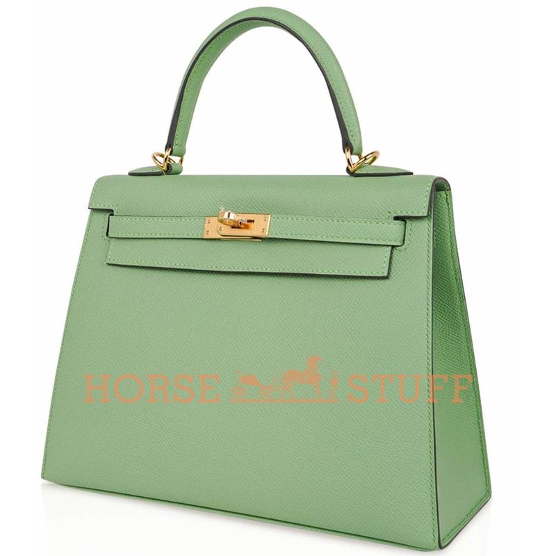 Hermès Kelly Sellier 25 Vert Criquet Epsom GHW