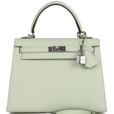 Hermès Kelly Sellier 25 Vert Fizz Epsom PHW