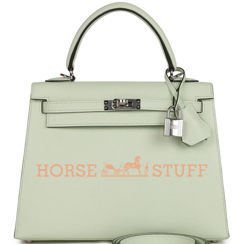 Hermès Kelly Sellier 25 Vert Fizz Epsom PHW